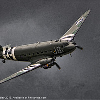 Buy canvas prints of DC 3 Dakota in a storm by Rick Lindley