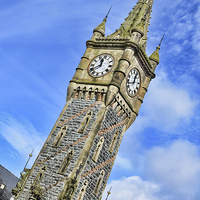 Buy canvas prints of Machynlleth clock tower by Rick Lindley