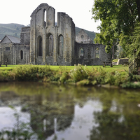 Buy canvas prints of  Valle Crucis Abbey by Rick Lindley