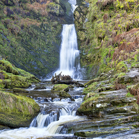 Buy canvas prints of Pistyll Rhaeadr Waterfall by Rick Lindley