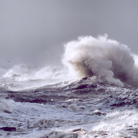 Buy canvas prints of  Stormy Sea by Rick Lindley