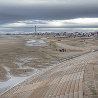 Buy canvas prints of  Blackpool Beach by Rick Lindley