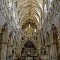 Buy canvas prints of Wells Cathedral by Rick Lindley