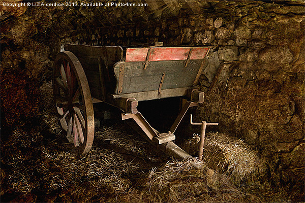 Old Wooden Farm Cart Picture Board by LIZ Alderdice