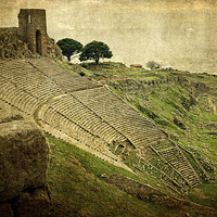 Buy canvas prints of  Theatre at Pergamon.  by LIZ Alderdice