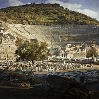 Buy canvas prints of Theatre at Ephesus  by LIZ Alderdice