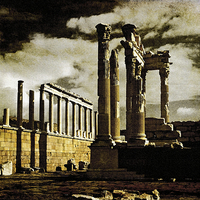 Buy canvas prints of Drama at the Acropolis by LIZ Alderdice