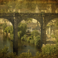 Buy canvas prints of  The Bridge at Knaresborough by LIZ Alderdice