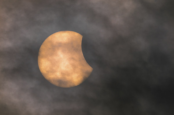 Eclipsed Sun with sunspot Picture Board by Natures' Canvas: Wall Art  & Prints by Andy Astbury