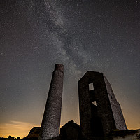 Buy canvas prints of Milky Way Over Old Mine Buildings. No1 by Natures' Canvas: Wall Art  & Prints by Andy Astbury