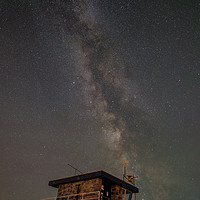 Buy canvas prints of Milky Way over Rhoscolyn NCI station. by Natures' Canvas: Wall Art  & Prints by Andy Astbury