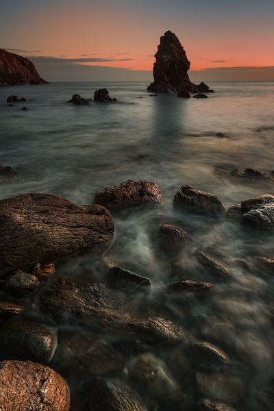 Porth Saint Beach at Dusk. Picture Board by Natures' Canvas: Wall Art  & Prints by Andy Astbury