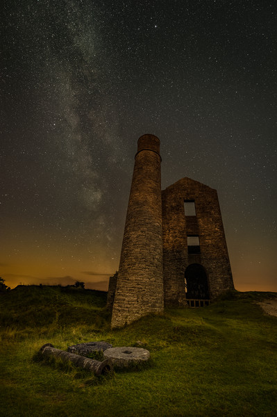 Milky Way Over Old Mine Buildings.No3 Picture Board by Natures' Canvas: Wall Art  & Prints by Andy Astbury