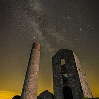 Buy canvas prints of Milky Way Over Old Mine Buildings.No2 by Natures' Canvas: Wall Art  & Prints by Andy Astbury