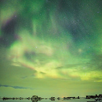 Buy canvas prints of Aurora Behind Clouds. by Natures' Canvas: Wall Art  & Prints by Andy Astbury