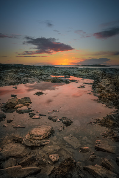 Rock Pool Sunset Picture Board by Natures' Canvas: Wall Art  & Prints by Andy Astbury