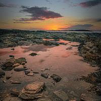 Buy canvas prints of Rock Pool Sunset by Natures' Canvas: Wall Art  & Prints by Andy Astbury