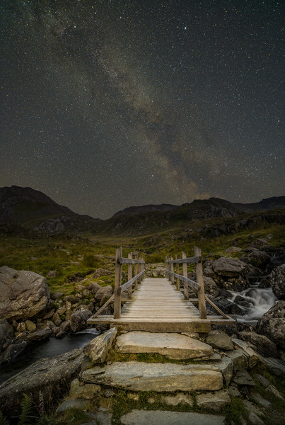 The Milky Way over Snowdonia, North Wales Picture Board by Natures' Canvas: Wall Art  & Prints by Andy Astbury