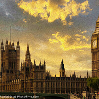 Buy canvas prints of Westminster's Twilight Illumination by David Tyrer