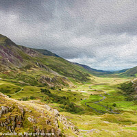 Buy canvas prints of Nant Ffrancon, Cwm Idwal, Snowdonia, Wales by David Tyrer