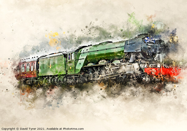 Iconic Flying Scotsman: Timeless Railway Elegance Picture Board by David Tyrer