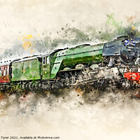 Buy canvas prints of Iconic Flying Scotsman: Timeless Railway Elegance by David Tyrer