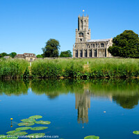 Buy canvas prints of Reflective Harmony: Fotheringhay's Historical Land by David Tyrer