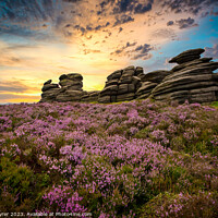 Buy canvas prints of Wheel Stones: A Derbyshire Summer's Panorama by David Tyrer