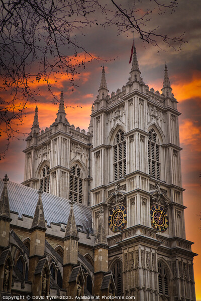 Westminster Abbey at Sunset Picture Board by David Tyrer