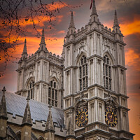 Buy canvas prints of Westminster Abbey at Sunset by David Tyrer