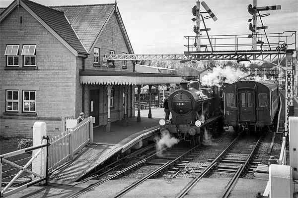 Steam Train at Station, Wansford, Cambridgeshire, Picture Board by David Tyrer