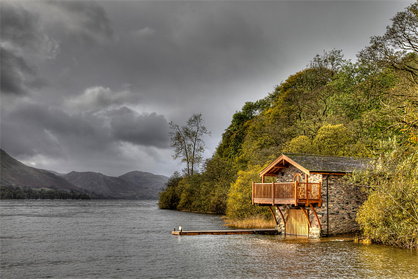 Ullswater Boathouse Picture Board by David Tyrer