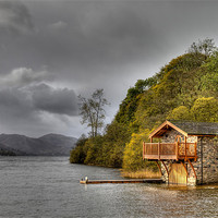 Buy canvas prints of Ullswater Boathouse by David Tyrer