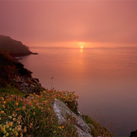 Buy canvas prints of MiSt Pembrokeshire Sunset by David Tyrer