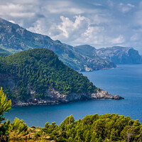 Buy canvas prints of Majorca Coastline near Banyalbufar by David Tyrer