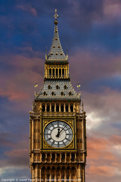 Big Ben Sunset Picture Board by David Tyrer