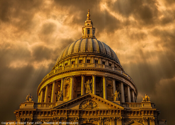 Divine Illumination: St Paul's Cathedral Picture Board by David Tyrer