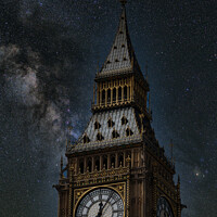 Buy canvas prints of Big Ben on a Starry Night by David Tyrer