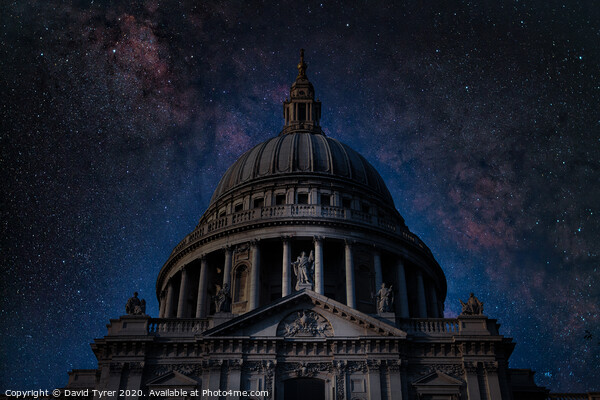 St Paul's Cathedral on a Starry Night Picture Board by David Tyrer