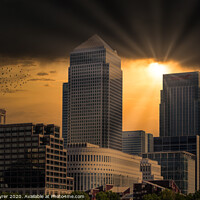 Buy canvas prints of Canary Wharf - London by David Tyrer