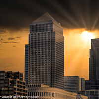 Buy canvas prints of Canary Wharf - London by David Tyrer