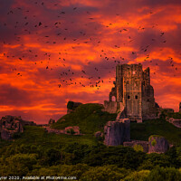 Buy canvas prints of Haunting Echoes at Corfe Castle by David Tyrer