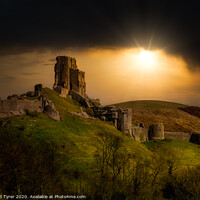 Buy canvas prints of Corfe Castle by David Tyrer