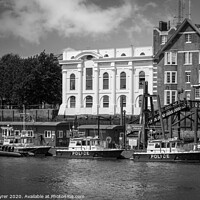 Buy canvas prints of Thames River Police - Wapping, London by David Tyrer