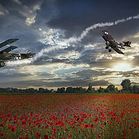 Buy canvas prints of Dogfight over Flanders by David Tyrer