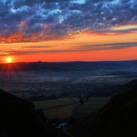 Buy canvas prints of  Sunrise over Castleton by Neil Ravenscroft