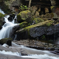 Buy canvas prints of   Lumsdale falls by Neil Ravenscroft