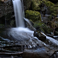 Buy canvas prints of   Lumsdale falls by Neil Ravenscroft