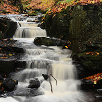 Buy canvas prints of Lumsdale falls  by Neil Ravenscroft