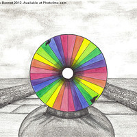 Buy canvas prints of Brighton Rainbow Doughnut by Sarah Bonnot